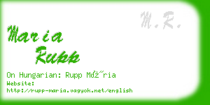 maria rupp business card